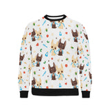 Cute Chihuahua dog pattern Men's Crew Neck Sweatshirt