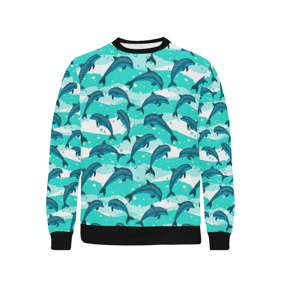 Dolphin sea pattern Men's Crew Neck Sweatshirt