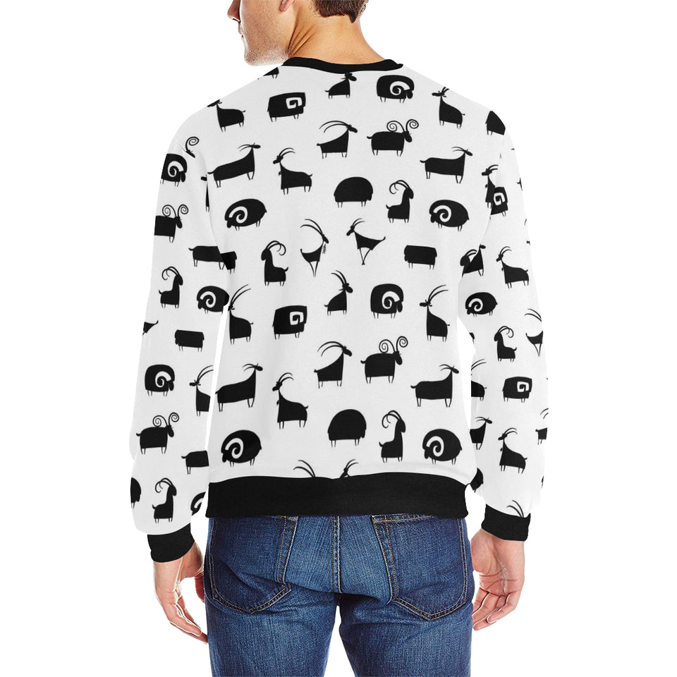 Goat ram pattern Men's Crew Neck Sweatshirt