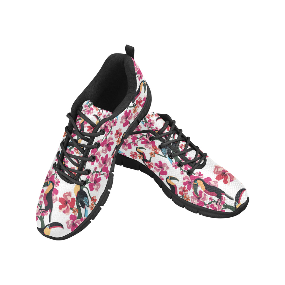 Toucan flower design pattern Women's Sneaker Shoes
