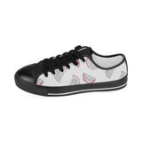 dragon fruit pattern Kids' Boys' Girls' Low Top Canvas Shoes Black