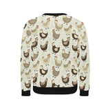 Cute rooster chicken cock Men's Crew Neck Sweatshirt