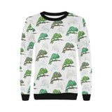 Chameleon lizard pattern Women's Crew Neck Sweatshirt