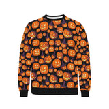 Halloween Pumpkin pattern Men's Crew Neck Sweatshirt