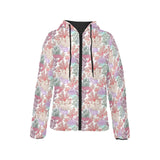 Coral Reef Pattern Print Design 03 Women's Padded Hooded Jacket