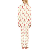 Golden Retriever Pattern Print Design 01 Women's Long Pajama Set