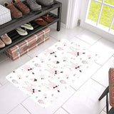 Poodle dog rose cake pattern Doormat