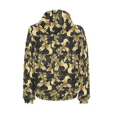 Goldfish Pattern Print Design 01 Men's Padded Hooded Jacket
