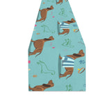 Dachshund decorative background Table Runner
