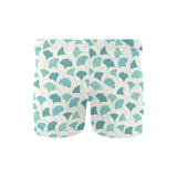 Green ginkgo leaves pattern Men's Swimming Trunks