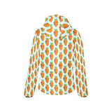 Carrot Pattern Print Design 03 Women's Padded Hooded Jacket