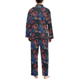 Octopus sea wave tropical fishe pattern Men's Long Pajama Set