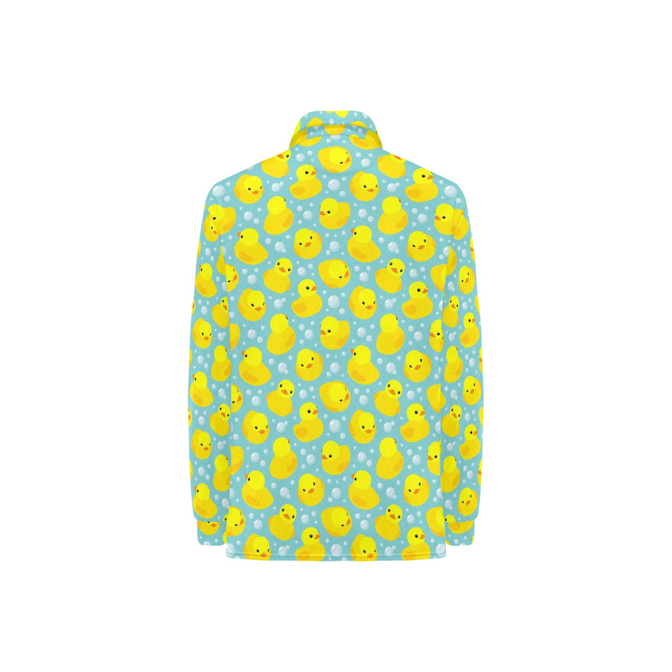 Duck Pattern Print Design 03 Women's Long Sleeve Polo Shirt