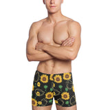 sunflower golden polygonal shapes Men's Swimming Trunks