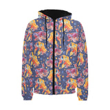 Goldfish Pattern Print Design 05 Men's Padded Hooded Jacket