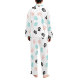 Dog Paws Pattern Print Design 04 Men's Long Pajama Set