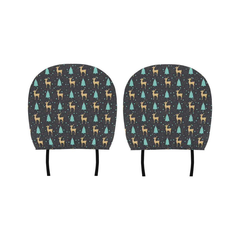 Deers star tree pattern Car Headrest Cover