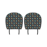 Deers star tree pattern Car Headrest Cover