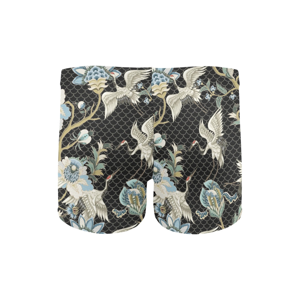 Japanese crane ornament elements Men's Swimming Trunks