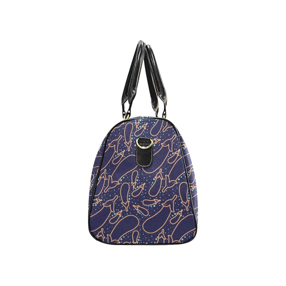Eggplant Pattern Print Design 04 Travel Bag