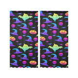 Colorful halloween background Gauze Curtain