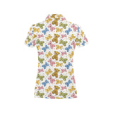 Teddy Bear Pattern Print Design 01 Women's All Over Print Polo Shirt