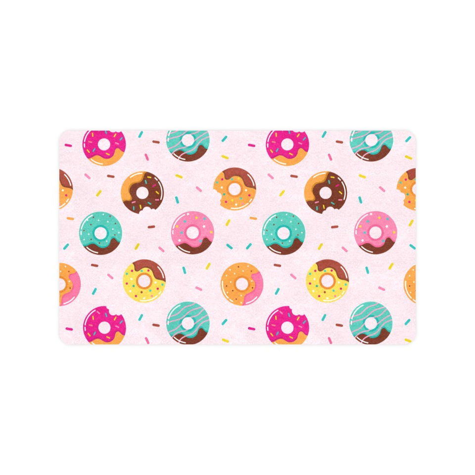 Donut pattern glaze pink background Doormat