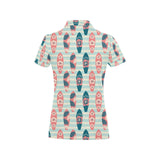 Surfboard Pattern Print Design 02 Women's All Over Print Polo Shirt