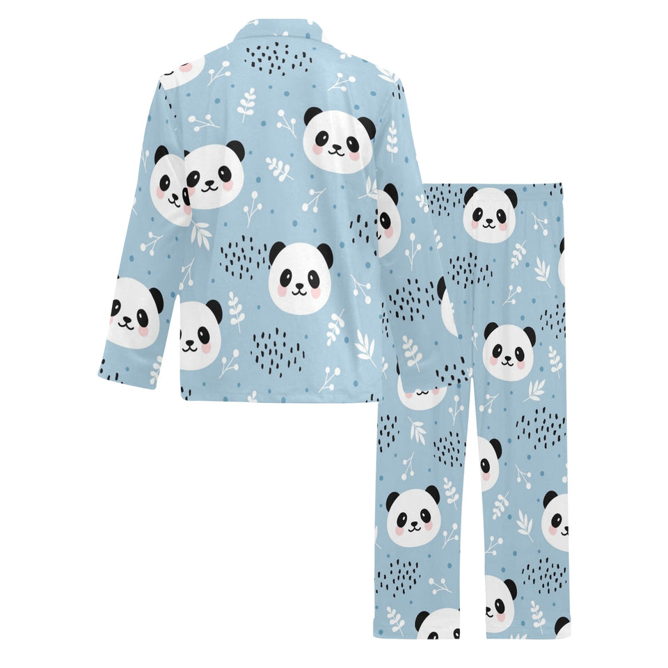 Cute panda pattern Men's Long Pajama Set
