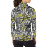Hand drawn dragonfly pattern Women's Long Sleeve Polo Shirt
