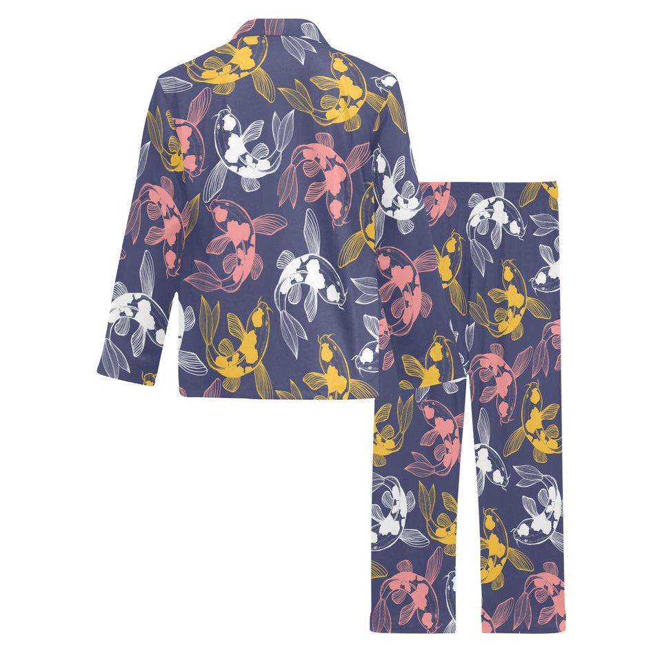 Koi Fish Carp Fish pattern Men's Long Pajama Set