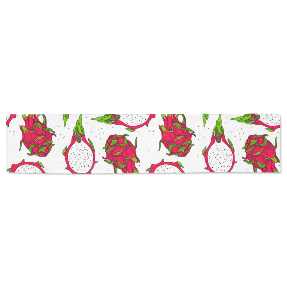 dragon fruits white background Table Runner