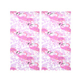 Pink flamingo flower pattern Gauze Curtain