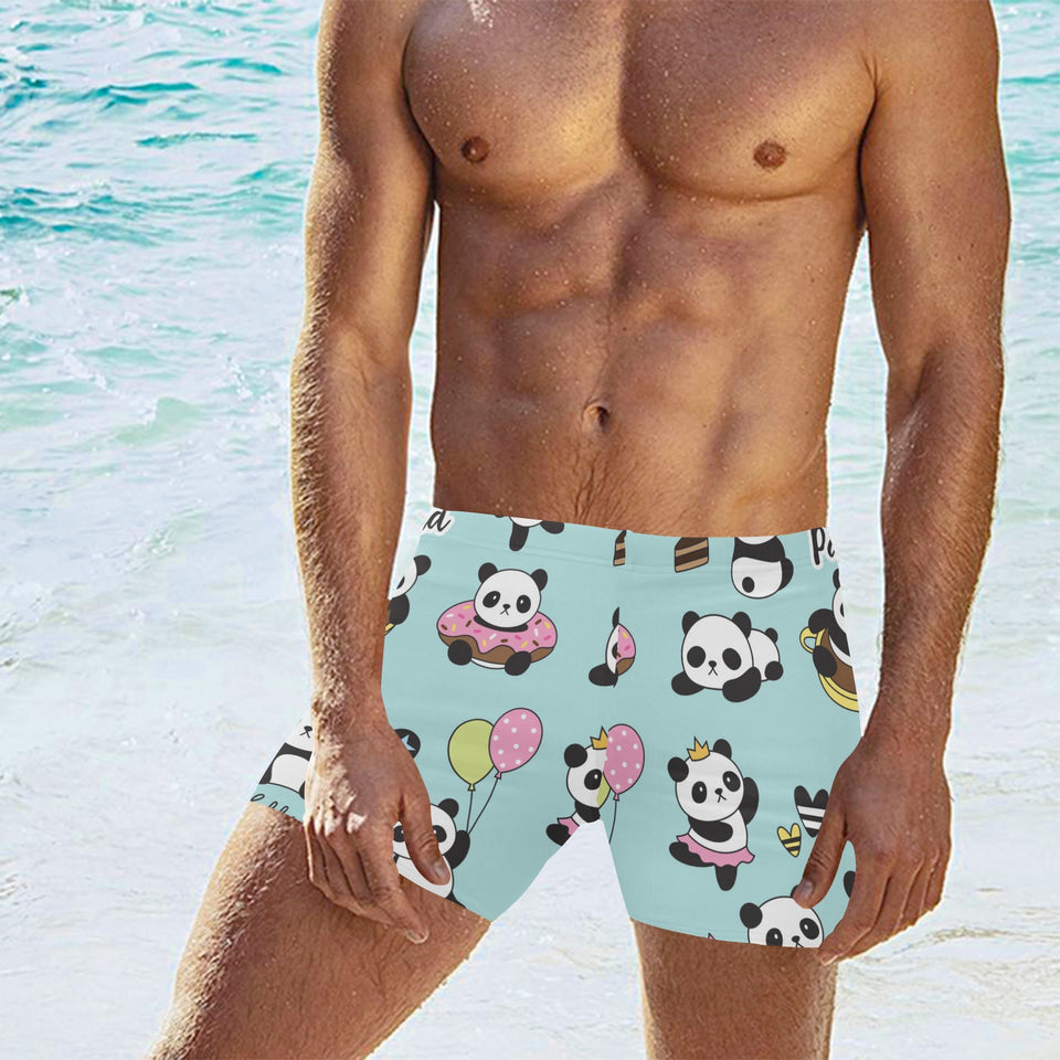 Cute baby panda pattern Men's Swimming Trunks