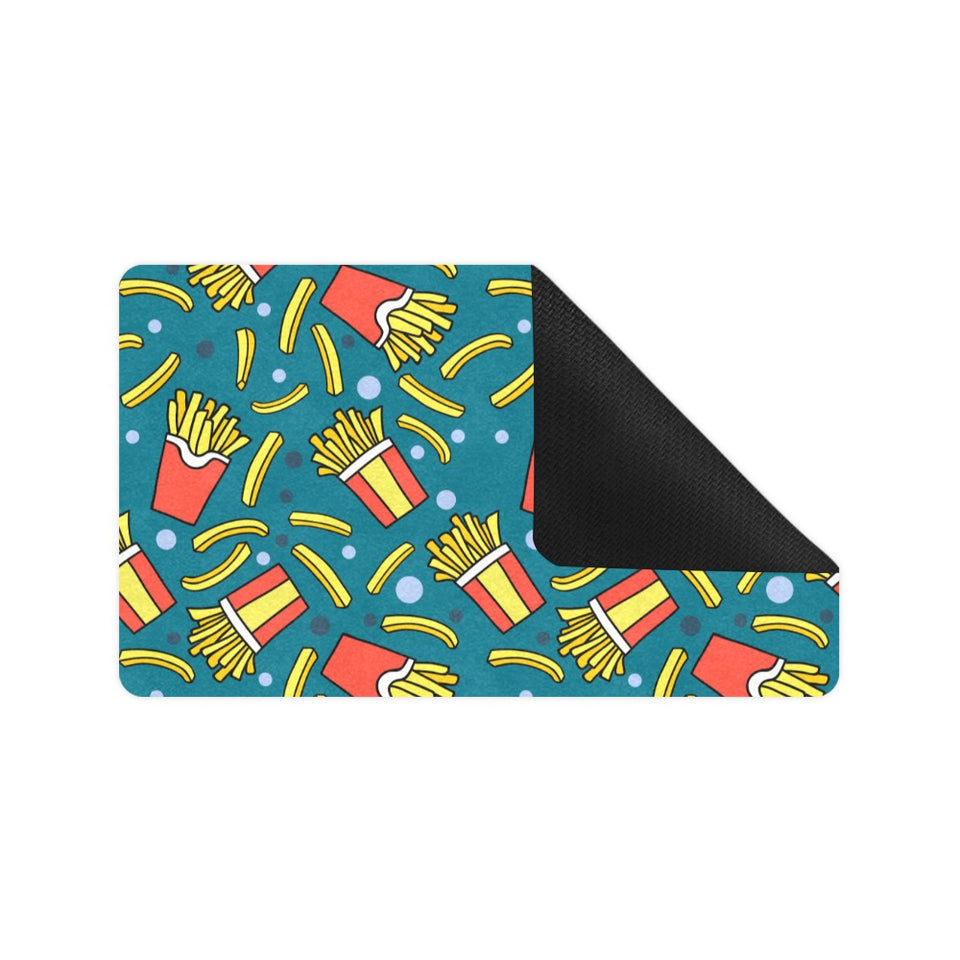French fries red paper box pattern Doormat