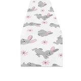 Watercolor cute rabbit pattern Table Runner