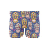 Sugar skull flower pattern Men's Swimming Trunks