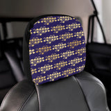 Beautiful japanese fan pattern Car Headrest Cover