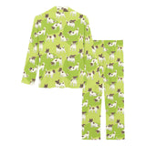 Jack Russel Pattern Print Design 01 Women's Long Pajama Set