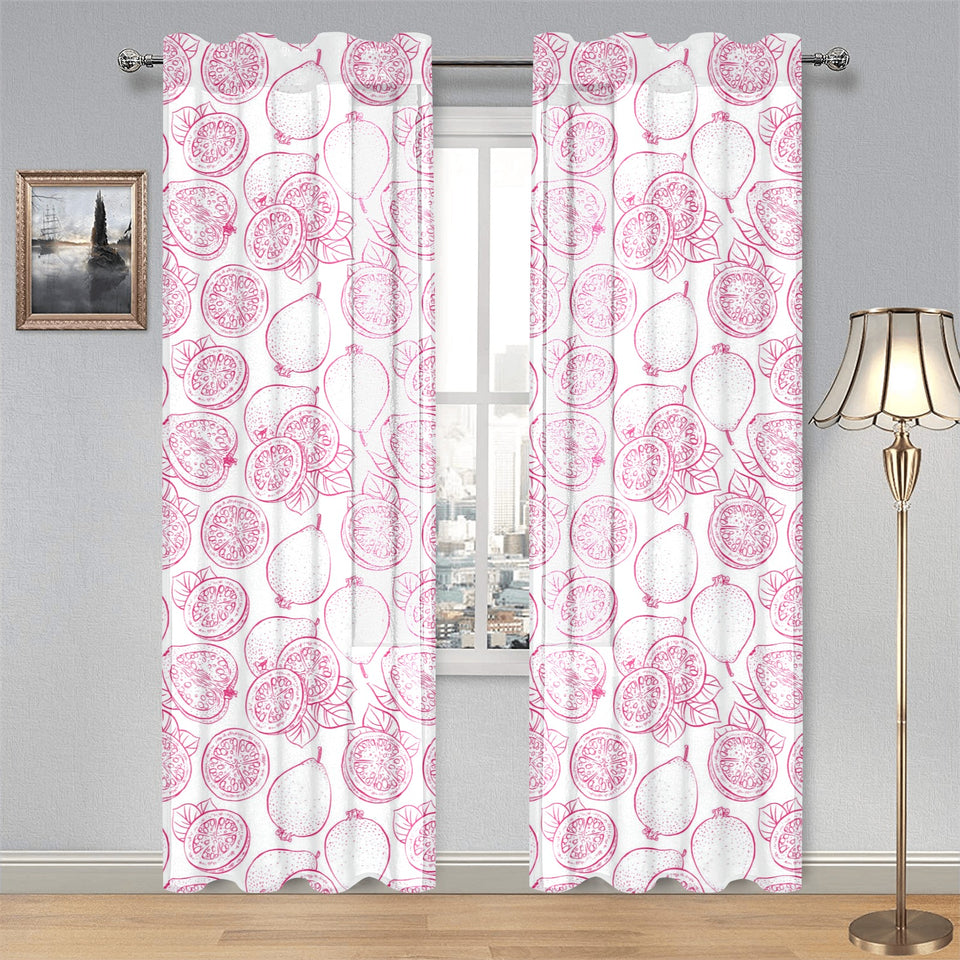 Sketch guava pattern Gauze Curtain