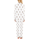 Greyhound Pattern Print Design 05 Women's Long Pajama Set