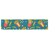 French fries red paper box pattern Table Runner