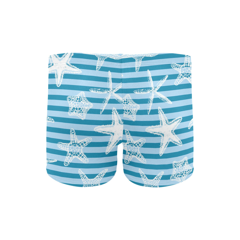 Starfish blue blackground Men's Swimming Trunks