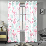 Cute flamingo pattern Gauze Curtain
