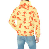 Goldfish Pattern Print Design 02 Men's Padded Hooded Jacket