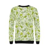Cute frog dragonfly pattern Women's Crew Neck Sweatshirt