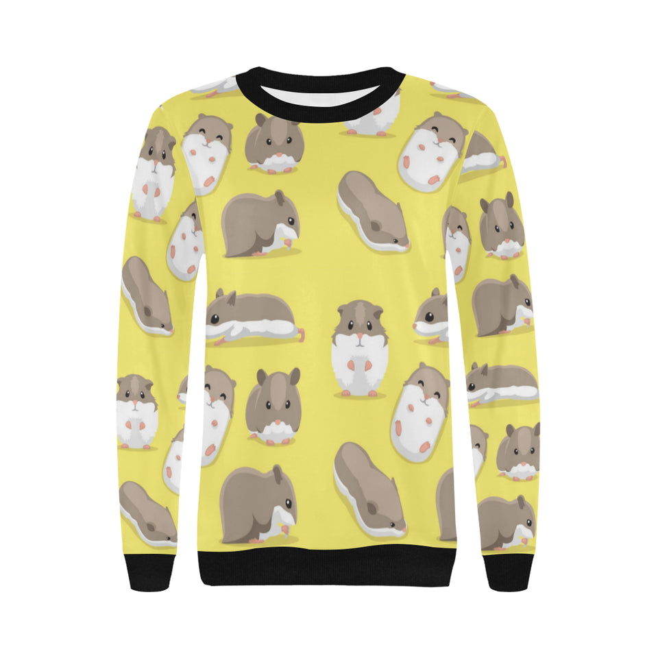Cute Hamster pattern Women's Crew Neck Sweatshirt