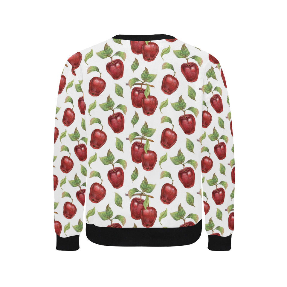 Red apples pattern Men's Crew Neck Sweatshirt