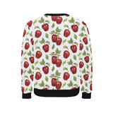 Red apples pattern Men's Crew Neck Sweatshirt