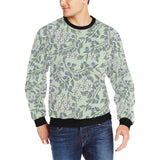 hand drawn blueberry pattern Men's Crew Neck Sweatshirt